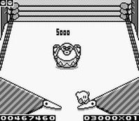 une photo d'Ã©cran de Kirby s Pinball Land sur Nintendo Game Boy